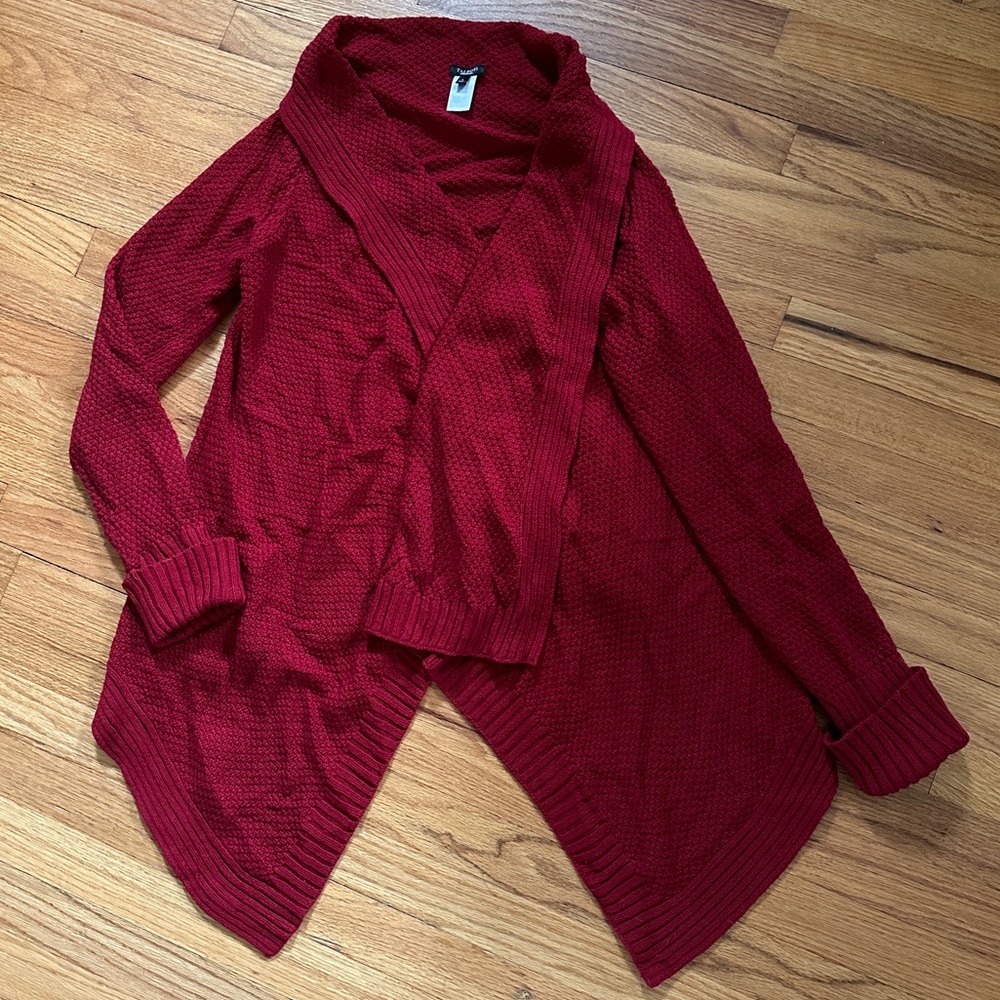 Talbots Dark Red L Cozy Cardigan